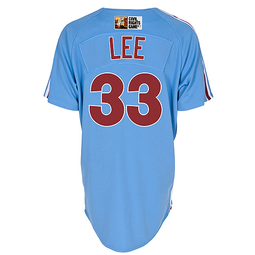 Best Quality Philadelphia Phillies 33 Cliff Lee Civil Rights Game Road Cool Base Blue MLB Jersey